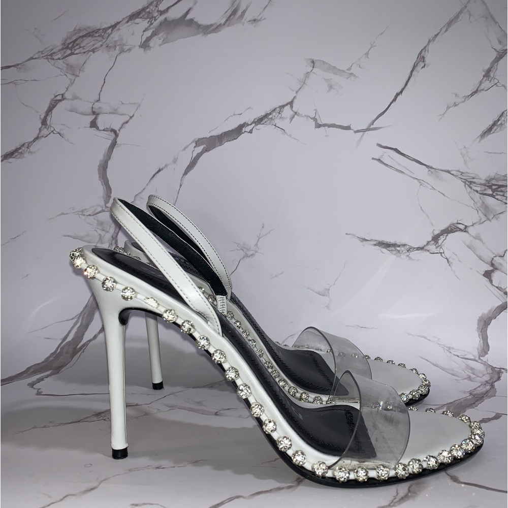 EUC Alexander Wang Nova White Crystal Sandals 37 - Picture 2 of 8
